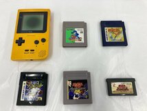 GAME BOY pocket ゲームボーイポケット 本体 MGB-001 / ゲームボーイ・カラー・アドバンス ソフト おまとめセット【CAAI2011】_画像1