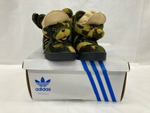 adidas アディダス JEREMY SCOTT ジェレミースコット スニーカー カモフラージュ ベア 24.5cm 箱付き【CAAT8001】_画像1