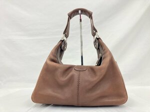 TODS トッズ ショルダーバッグ ブラウン系 レザー 【CAAV3055】