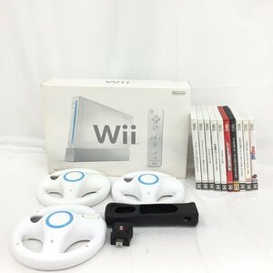 任天堂　Wii 本体/モーションプラス/モーションプラス専用ジャケット/ハンドル　Wiiソフト 10点　おまとめ【CAAL1011】