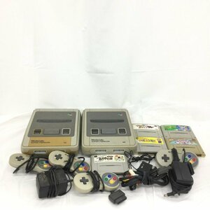 Nintendo 任天堂　スーパーファミコン 本体 SHVC-001 2台　ソフト スーパーマリオコレクション　ほか おまとめ　通電OK【CAAP1018】