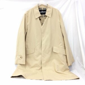 BURBERRY LONDON バーバリーロンドン　レインコート　メンズ　ベージュ　サイズL　カフスボタン付き【CAAY5098】