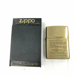 ZIPPO　ジッポー　オイルライター　マイケルシューラー　メッセージ　ケース付き【BLBB3017】