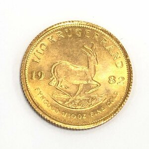 K22　南アフリカ共和国　クルーガーランド金貨　1/10oz　1982　総重量3.4g【CAAF6013】