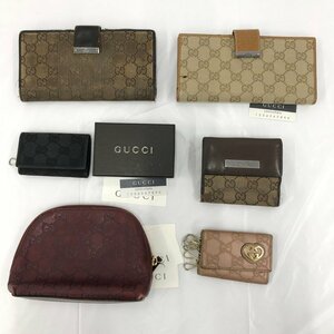 GUCCI グッチ 小物6点まとめ 財布 ポーチ キーケース【CAAG5039】