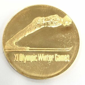 K18　札幌オリンピック冬季大会記念　金メダル　750刻印　総重量26.8g【CAAK6049】