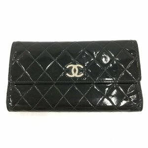 CHANEL シャネル パテント 長財布 シール有 15271320【CAAK3052】