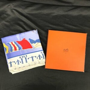 HERMES エルメス カレ90 ENCOURSE ヨット 帆船 シルク 100％【CAAN5036】