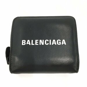 BALENCIAGA　バレンシアガ　二つ折り財布　ブラック【CAAO3092】