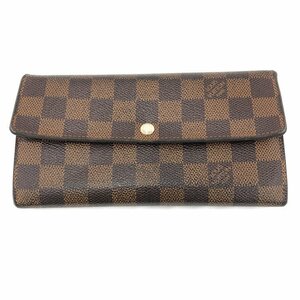 Louis Vuitton　ルイヴィトン　財布　ダミエ　ポルトフォイユ・サラ　N61734/CA4131　イニシャル入り【CAAO6068】