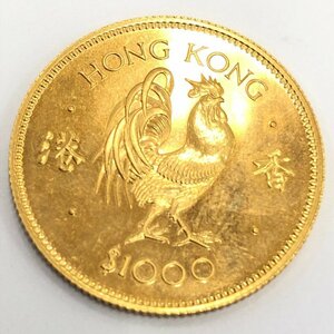 K22　香港　干支　酉　1000ドル金貨　総重量16.0g【CAAP6074】