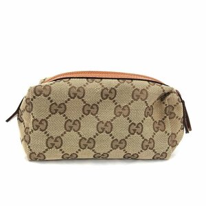 GUCCI グッチ 化粧ポーチ GG ベージュ系 29596 002404【CAAU6021】