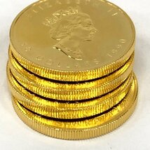 K24IG　カナダ　メイプルリーフ金貨　1oz　1990　4枚まとめ　総重量124.6g【CAAX0029】_画像3