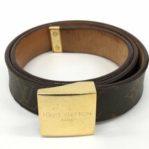 Louis Vuitton　ルイヴィトン　モノグラム　ベルト　サンチュール キャレ　M6800W /LB0051　箱付き【CAAV0033】_画像1