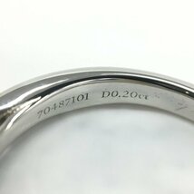 TIFFANY ティファニー リング PT950刻印 70487101 3.2g 8号 D0.20ct【CAAY4005】_画像6