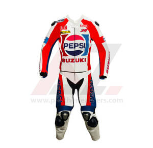  abroad postage included high quality ke bin *shu one tsu Pepsi original leather racing leather suit MOTOGP size all sorts original leather replica 