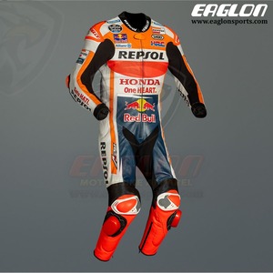 海外 送料込み 　高品質　マルク・マルケス HRC Honda Repsol Motogp 2017 レーシングレザースーツ 　 サイズ各種　本革　レプリカ