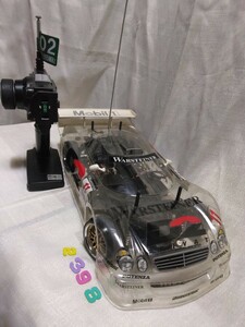 2398タミヤ メルセデスベンツCLK-GTR TA03Rベルト駆動4WDラジコン　最低限動作確認済みプロポサーボアンプ受信機マブチモーターつき　