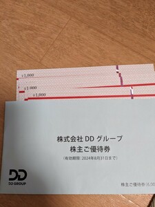 DDグループ株主優待券6000円