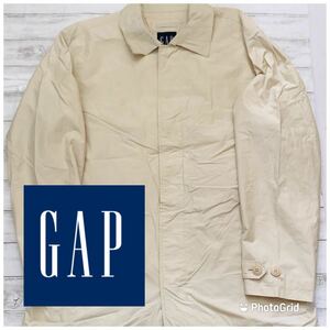 オールドギャップ　GAP L 裏キルティング　ステンカラーコート　オフホワイト