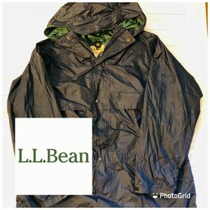 ビッグサイズ　エルエルビーン　L.L.Bean XL 裏メッシュ　ナイロン　マウンテンパーカー　マンパー　ネイビー