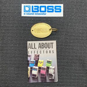 1987 当時物 BOSS エフェクター コンパクト辞典 カタログ Vol.7 ステッカー キーホルダー 冊子 Effector ミキサー 音楽 機材
