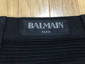 BALMAIN バルマン ズボン バイカーパンツ ボトムス ジーパン メンズ ブラック 黒