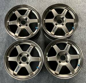 希少！RAYS VOLKRACING TE37 16インチ 7.0JJ +42 4H 114.3 4本 鍛造 ブロンズ