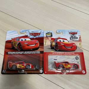 マテル カーズ LIGHTNING MCQUEEN ライトニング マックイーン ミニカー キャラクターカー 95 MATTEL CARS オン ザ ロード 2台 セット