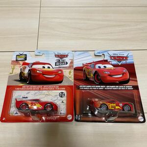 マテル カーズ LIGHTNING MCQUEEN ライトニング マックイーン ミニカー キャラクターカー 95 MATTEL CARS オン ザ ロード 2台 セット