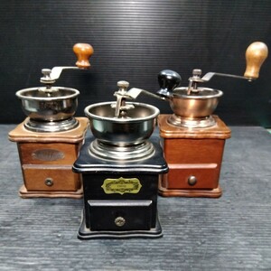 昭和レトロ アンティーク 現状品にて コーヒーミル まとめて 木製 珈琲 検索 カリタ kalita サイフォン KONO 河野