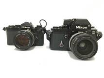 ★ Nikon FE + F2 + NIKKOR 50mm 1:1.4 + Zoom-NIKKOR 43~86mm 1:3.5 + NIKKOR 35mm 1:2 他レンズ2本 ニコン フィルム一眼レフカメラ_画像2