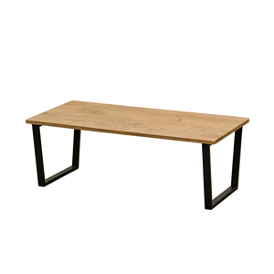 テーブル 90cm×45cm おしゃれ センターテーブル 長方形 カフェテーブル 木目柄天板 スチール脚 UTK-20 ナチュラル(NA)