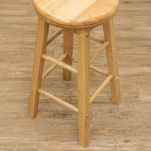 カウンターチェア 座面回転式 バースツール 天然木製 ハイタイプ 丸椅子 ナチュラル PHT-01(NA)_画像4