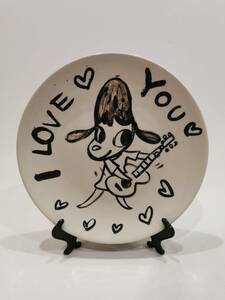 【模写】奈良美智 Yoshitomo Nara I Love You Ceramic 飾り皿 PLATE Diam. 25CM