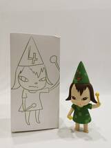 【模写】奈良美智 Yoshitomo Nara No.4 木 フィギュア Hand Painted acrylic on wood 15CM_画像3