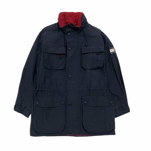 【S】古着 トミーヒルフィガーTOMMY HILFIGER ナイロンジャケット ネイビー