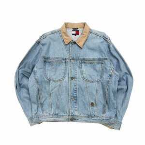 【L】古着 トミーヒルフィガーTOMMY HILFIGER デニムジャケット Gジャン