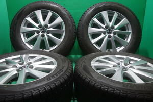 L595-19 送料無料 225/65R17 スタッドレス 4本セット YOKOHAMA ice GUARD G075 8.5分山 溝たっぷり マツダ純正 CX-5 CX-8