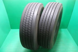 L660-23④ 送料無料 275/70R22.5 148/145J 夏Tires TB 2本set Dunlop DECTES SP122 80% tread 202011製 large sizetruck