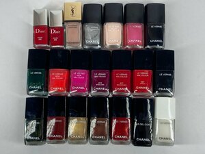 CHANEL シャネル Dior ディオール YSL サンローラン ネイル エナメル おめとめ21点 マニキュア ペディキュア ポリッシュ コスメ　u207