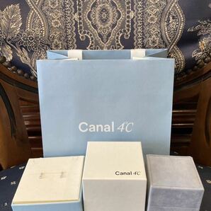 新品 正規品 canal4℃ カナルヨンドシー ピアス ダイヤモンド 3粒 k10 ゴールド ケース 紙袋 リボン 箱 ホワイトゴールドの画像10