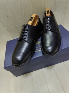 中古　トリッカーズ　Tricker's プレーントゥ　ビジネスシューズ ブラック　UK6.5 24.5 25.0 英国製　ウィルトシャー　