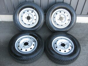 [107250-F]ダンロップ ウインターマックスSV01 WINTER MAXX SV01 145/80R12 80/78N LT 2022年製 ホイール付 バリ山4本 軽トラ 軽バン