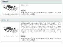 [107350-A]ジャストフィット KJ-T10D オーディオ/ナビ取付キット バネットバンほか 日産車 1DIN汎用 ロードスターほか マツダ車 1DIN汎用_画像3