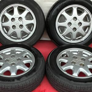 鬼レア！60％溝有。MITSUBISHI三菱E39Aギャラン純正ホイール15インチ×6JJ＋46 PCD114.3/4穴YOKOHAMA 185/65R15ラジアル4本。