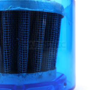 スズキ レッツ2 エアークリーナー パワー フィルター 差込径 35パイ 35mm ブルー 青 全天候 対応 バイク 汎用 原付 オートバイ / 20-135の画像4