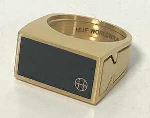 HUF ハフ CIRCLE H STASH RING メンズ フェイクゴールド ゴールド系 指輪 リング アクセサリー