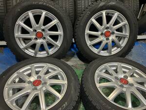 美品 エアベルグ 15インチ タイヤホイールセット 5.5J+42 ピレリ 175/65R15 175/65-15 2020年製 アクア フィールダー ヴィッツ 等