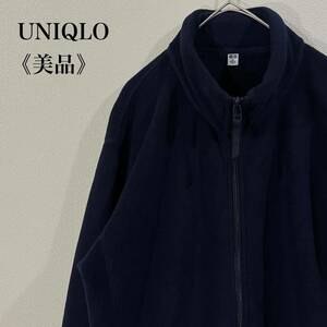 IK231 UNIQLO ユニクロ ジップアップ フリース ネイビー アウトドア XLサイズ 送料無料 傷や汚れ無し